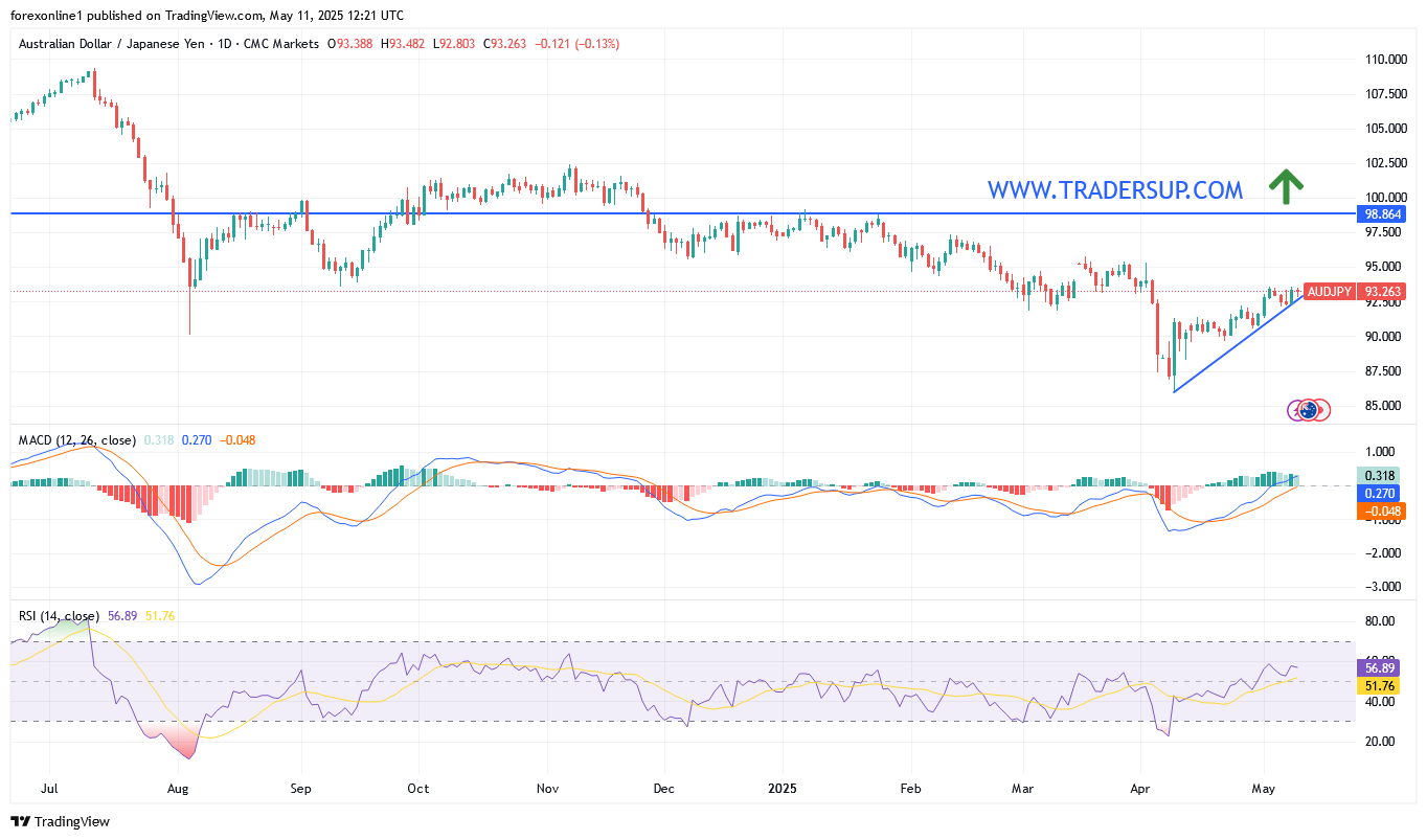 التوقعات الاسبوعية لزوج الدولار الاسترالى مقابل الين اليابانى AUD/JPY : الاتجاه الصعودى لا يزال سليما
