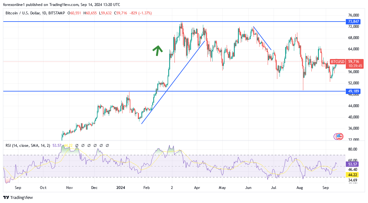 التوقعات الاسبوعية لزوج البيتكوين مقابل الدولار BTC/USD :  وضغوط البيع لا تزال الاقوى