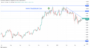 شارت البيتكوين مقابل الدولار الامريكى