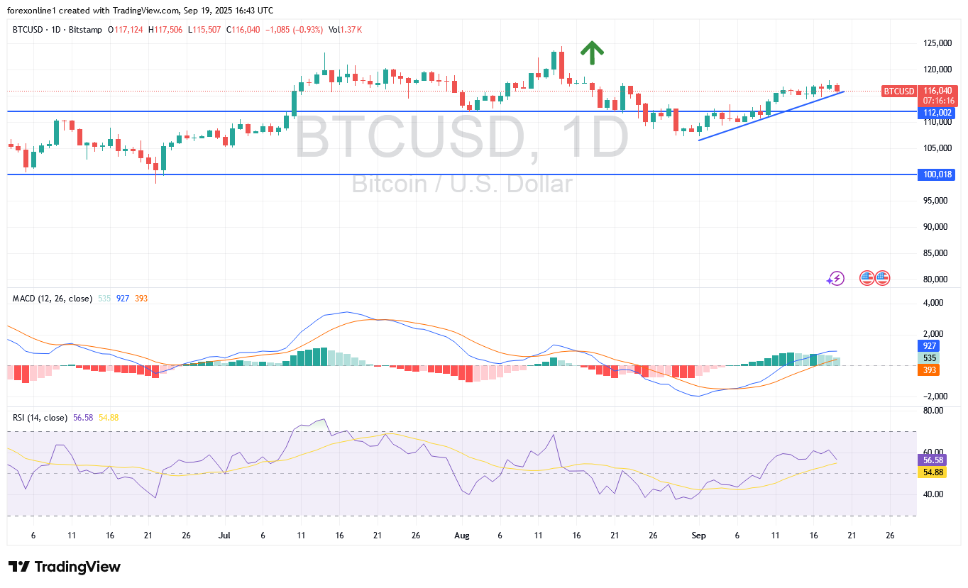 زوج بيتكوين دولار أمريكى BTCUSD يفشل فى الصعود من جديد