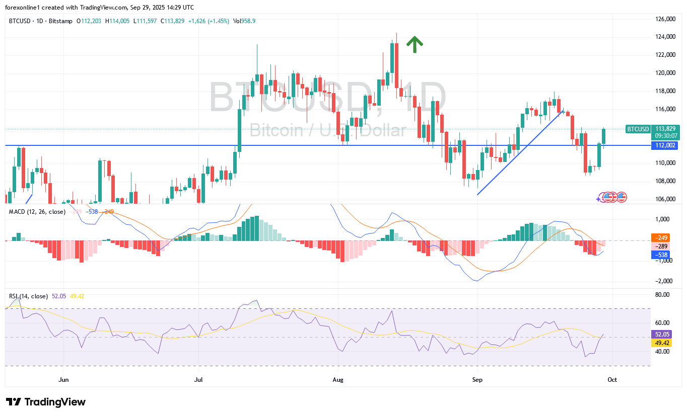 زوج البيتكوين دولار أمريكى BTC/USD يحاول تعويض خسائره الاخيرة
