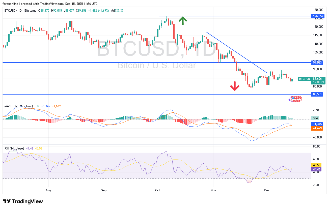 سعر البيتكوين اليوم فى أرتفاع حذر وستظل المقاومة 95 الف دولار ذات أهمية
