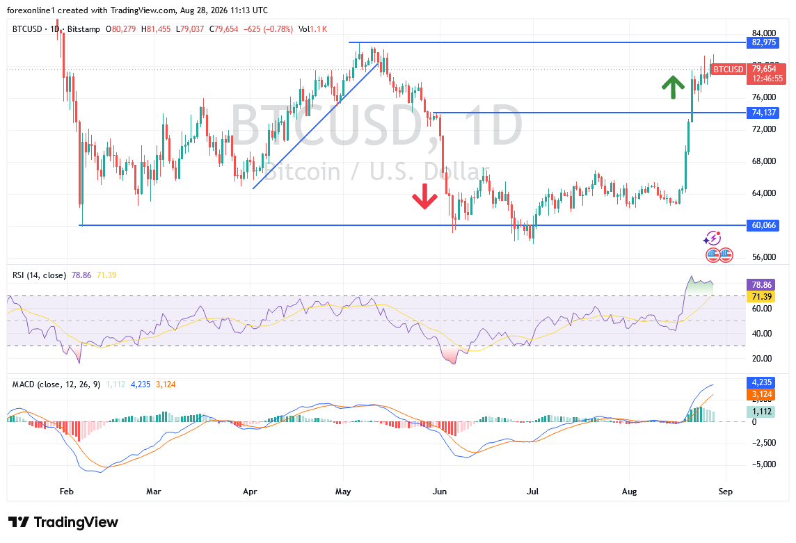 سعر البيتكوين اليوم يتجاوز 81 ألف دولار: هل يستمر الصعود أم تبدأ عمليات جني الأرباح؟