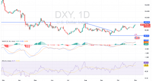 شارت مؤشر الدولار الامريكى