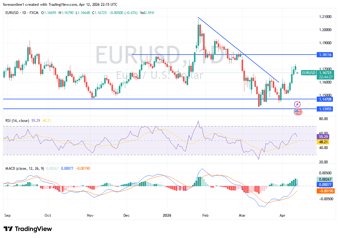 التحليل الفني لليورو دولار (EUR/USD): هل ينجح السعر في كسر دعم 1.1600 خلال الأيام المقبلة؟
