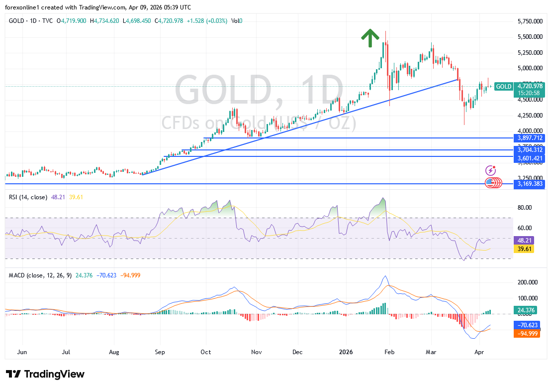 تحليل الذهب اليوم: هل ينتهي التصحيح أم يستمر الضغط الهبوطي؟