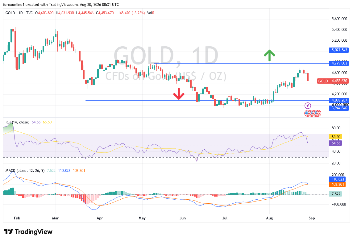 توقعات سعر الذهب هذا الأسبوع: هل يستهدف 4900 دولار أم يعود إلى 4300 دولار؟