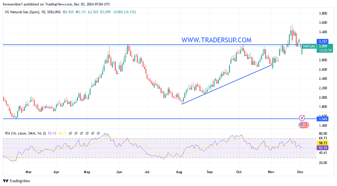 شارت سعر الغاز الطبيعى 