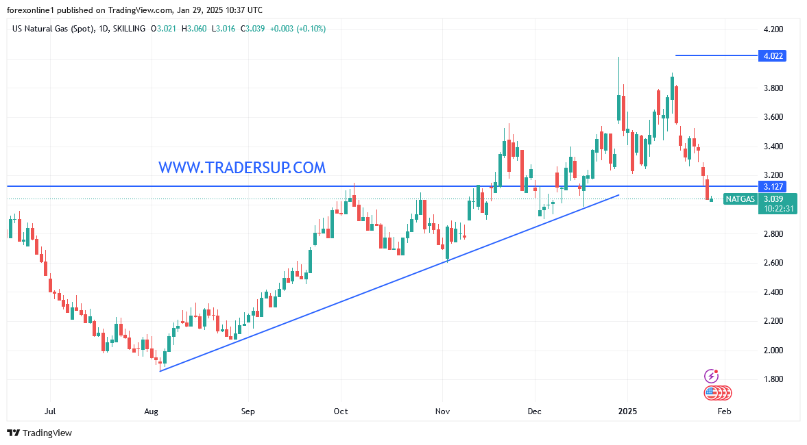 شارت سعر الغاز الطبيعى 