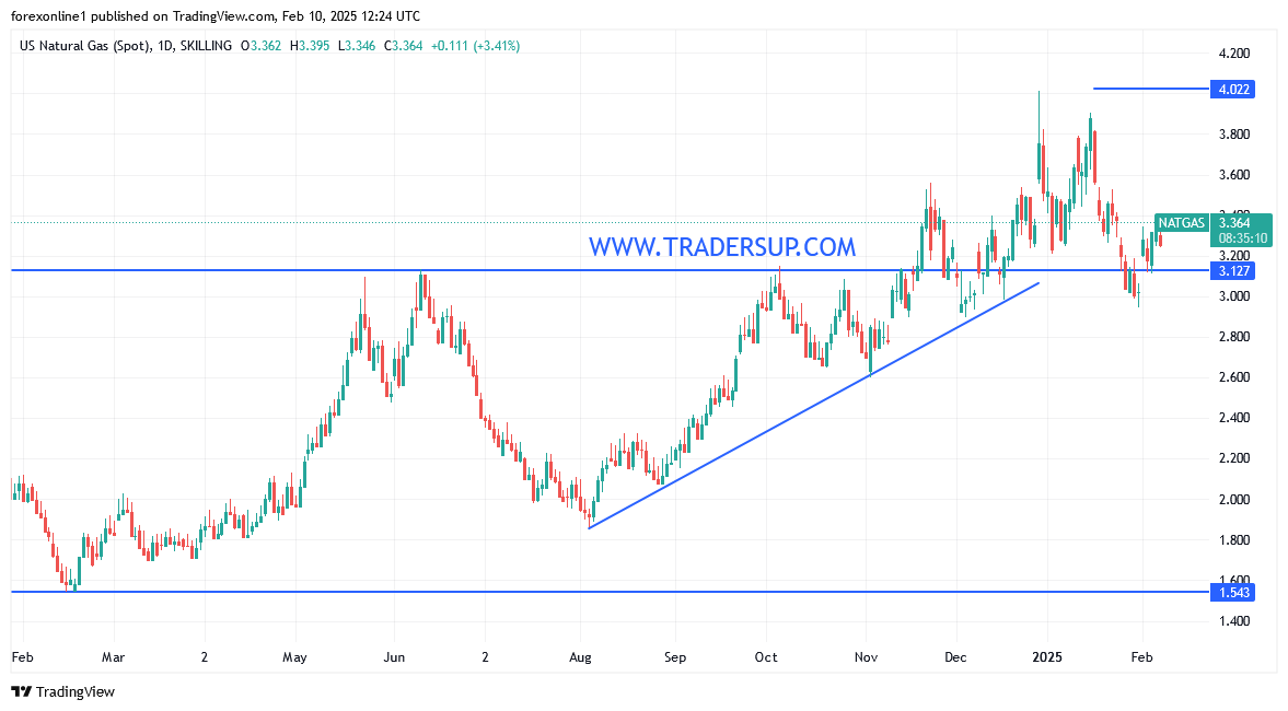 التحليل الفني لسعر الغاز الطبيعي ومحاولات الثيران التحكم فى الاتجاه