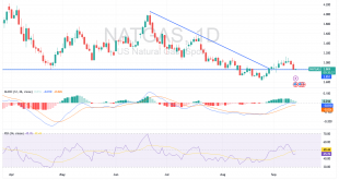 شارت سعر الغاز الطبيعى