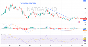 شارت سعر الغاز الطبيعى