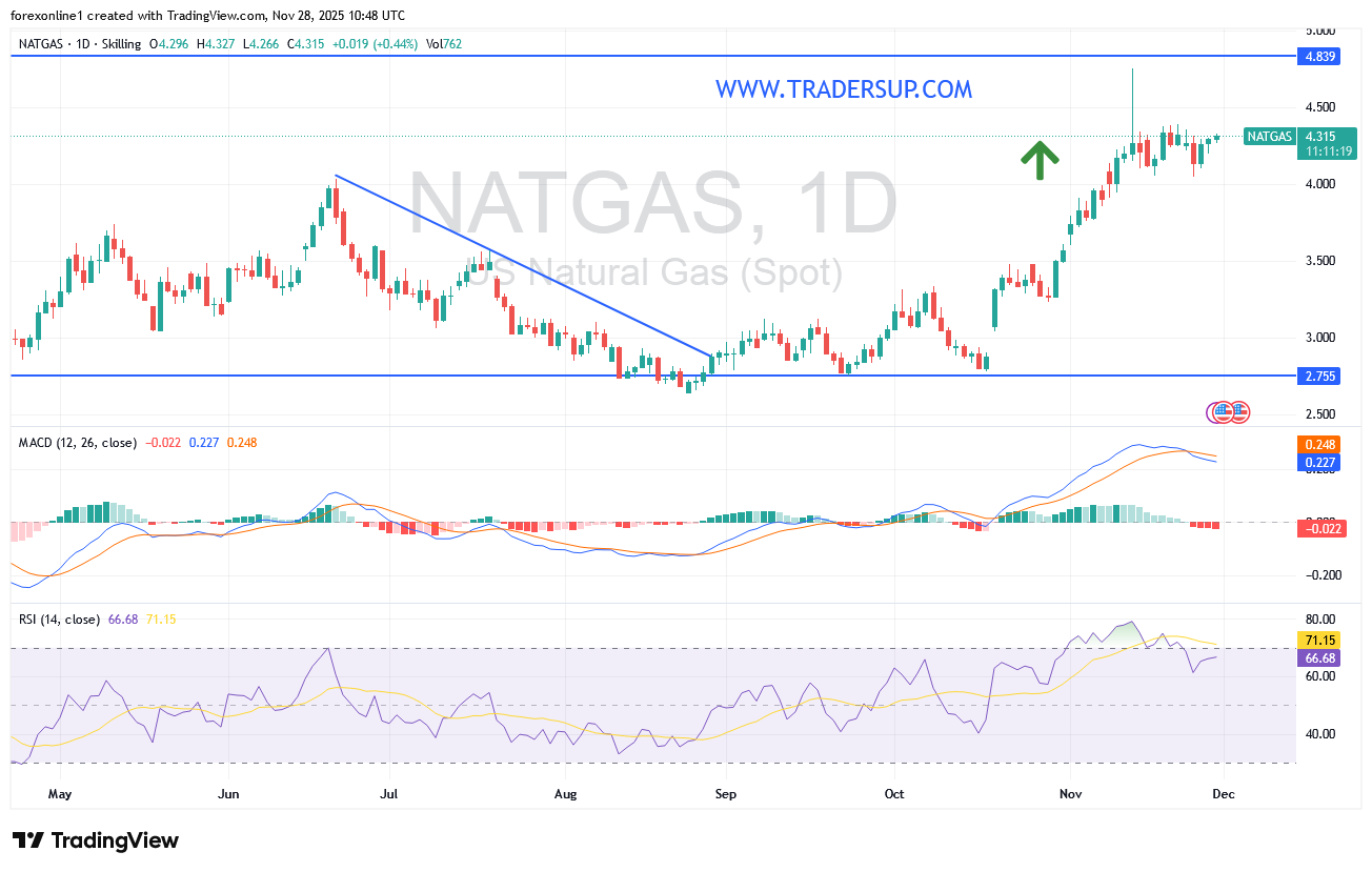 شارت سعر الغاز الطبيعى