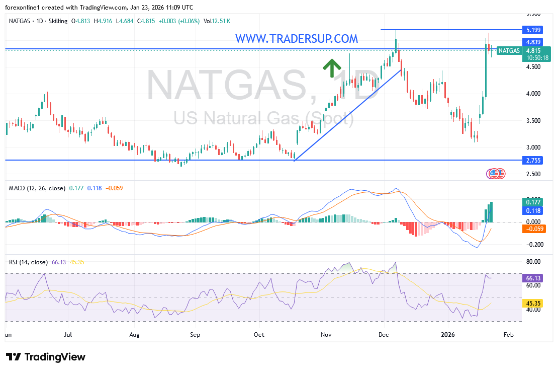 شارت سعر الغاز الطبيعى