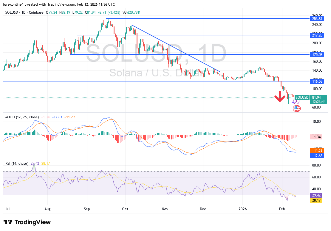 زوج سولانا/دولار ينهار دون دعم رئيسى. توقعات الأسعار المقبلة