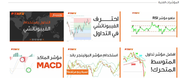 الموارد التعليمية في شركة TNFX للوساطة