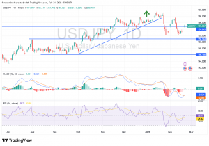 شارت الدولار مقابل الين اليابانى