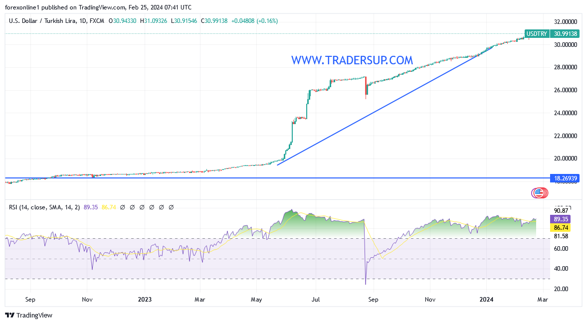 التوقعات الاسبوعية لسعر الليرة التركية: أتجاه الليرة مستمر فى الانهيار