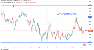 شارت سعر النفط الخام