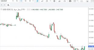 شارت الدولار مقابل الجنيه المصرى