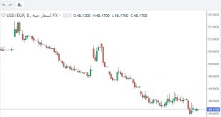 شارت الدولار مقابل الجنيه المصرى