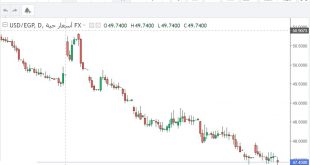 شارت الدولار مقابل الجنيه المصرى