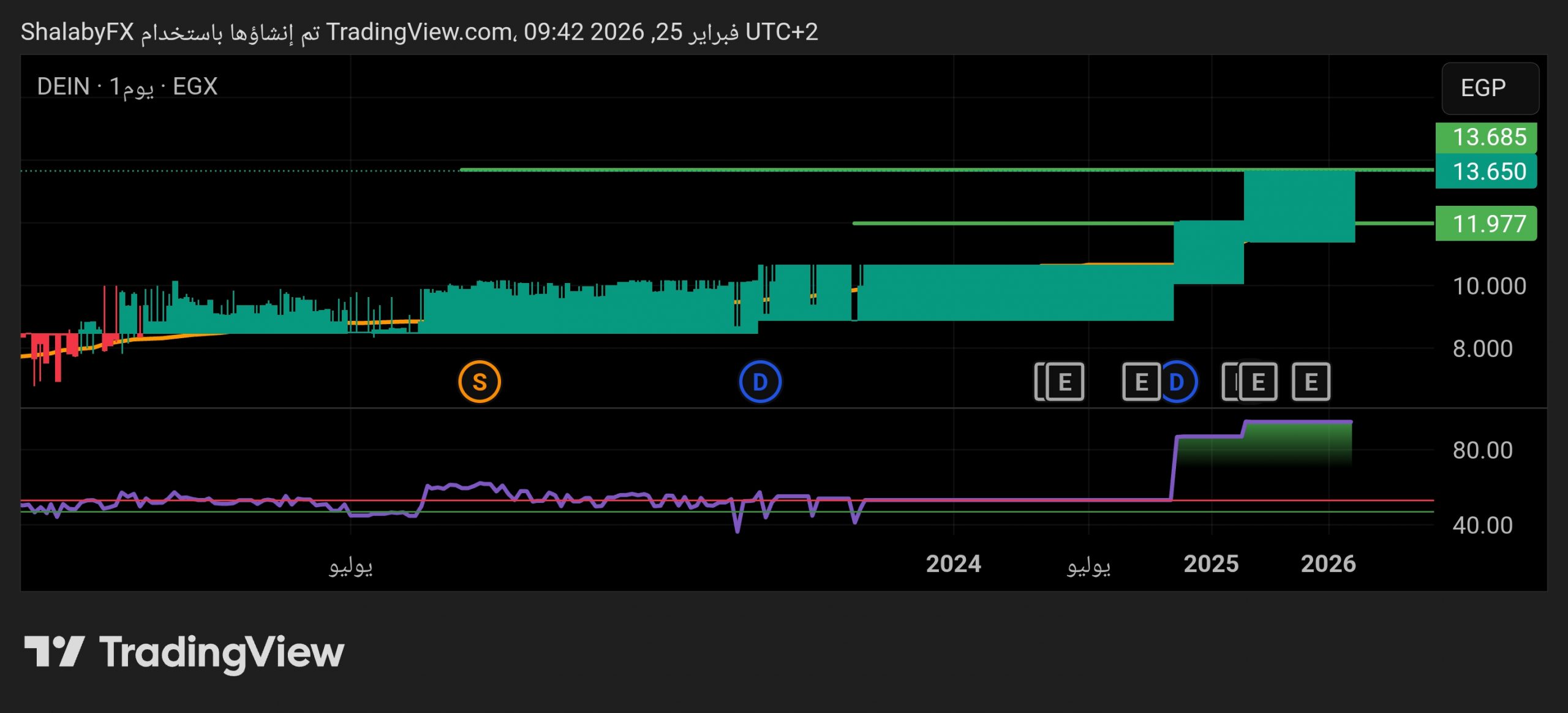 سهم دلتا للتأمين في بورصة مصر يواصل الارتفاع ضمن حركة عرضية بطيئة