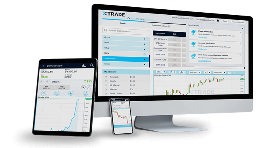 شركة التداول XTrade هي وسيط لتداول العملات الاجنبية والعقود مقابل الفروقات من خلال الانترنت